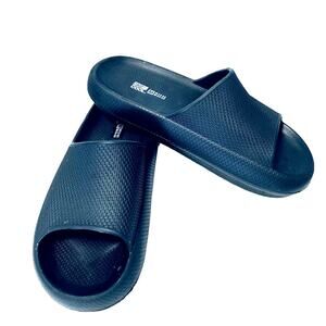 32 DEGREES Cool Comfort Pillow Like Footbed Slide On Sandals Black Size M7.5-8.5